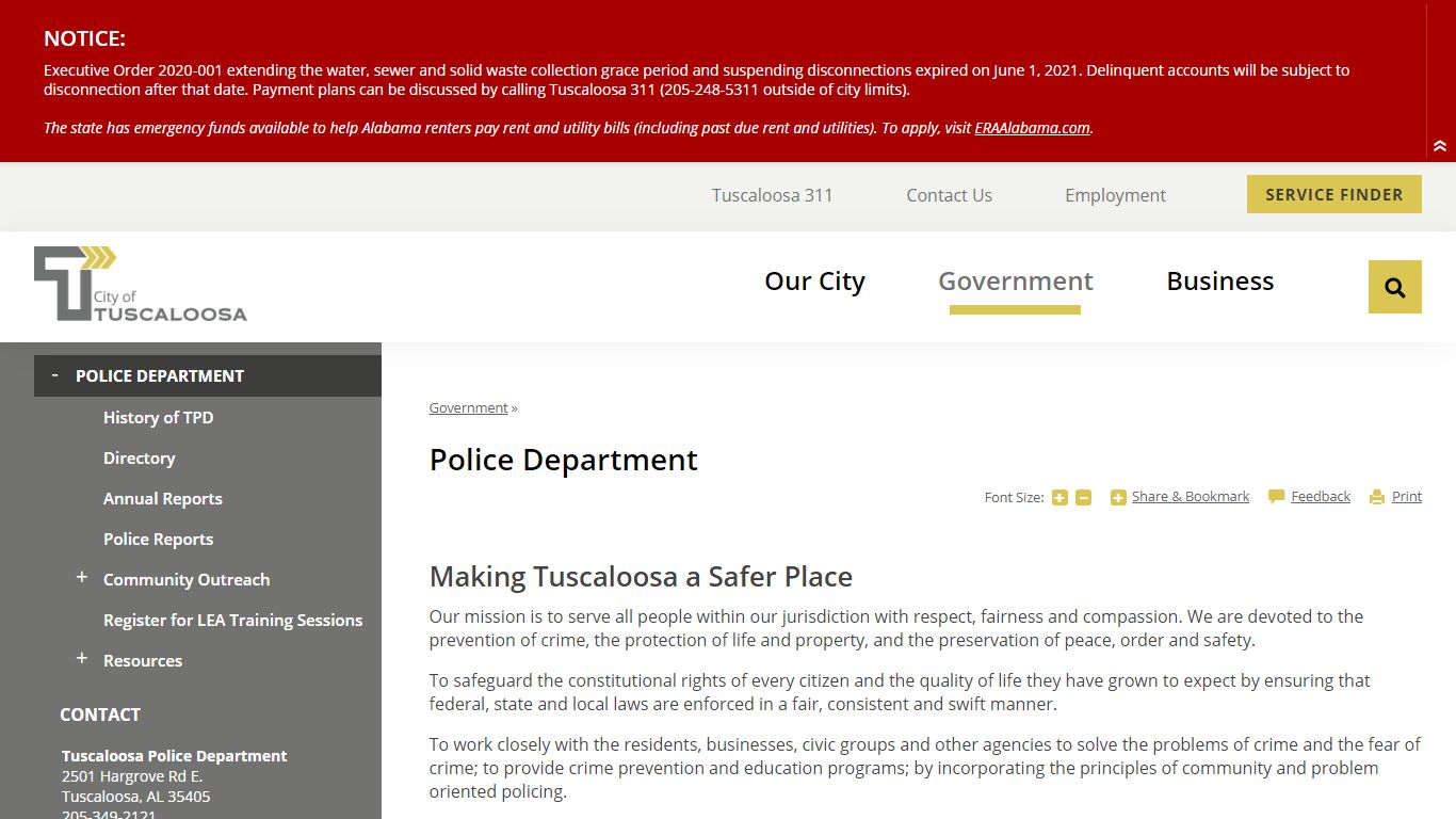 Police Department | City of Tuscaloosa, AL