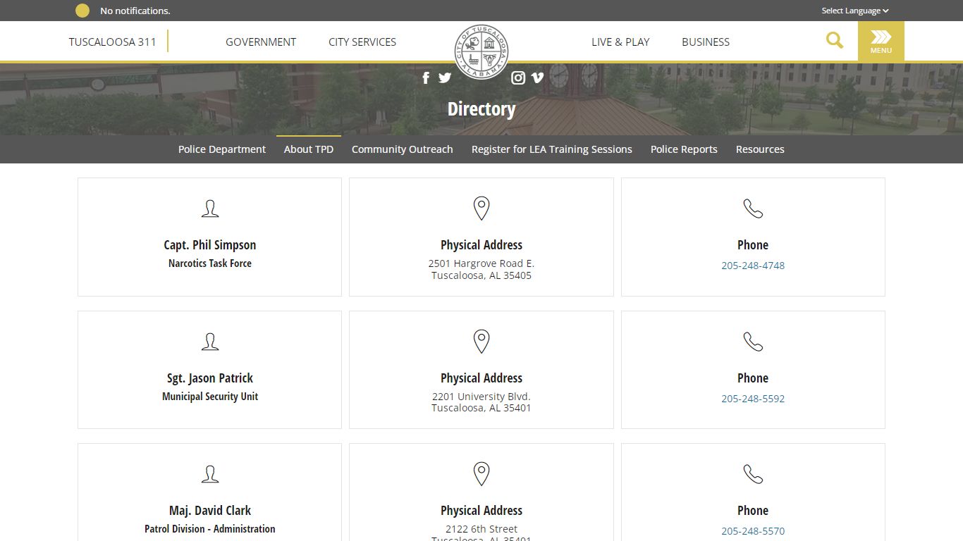 Directory | City of Tuscaloosa